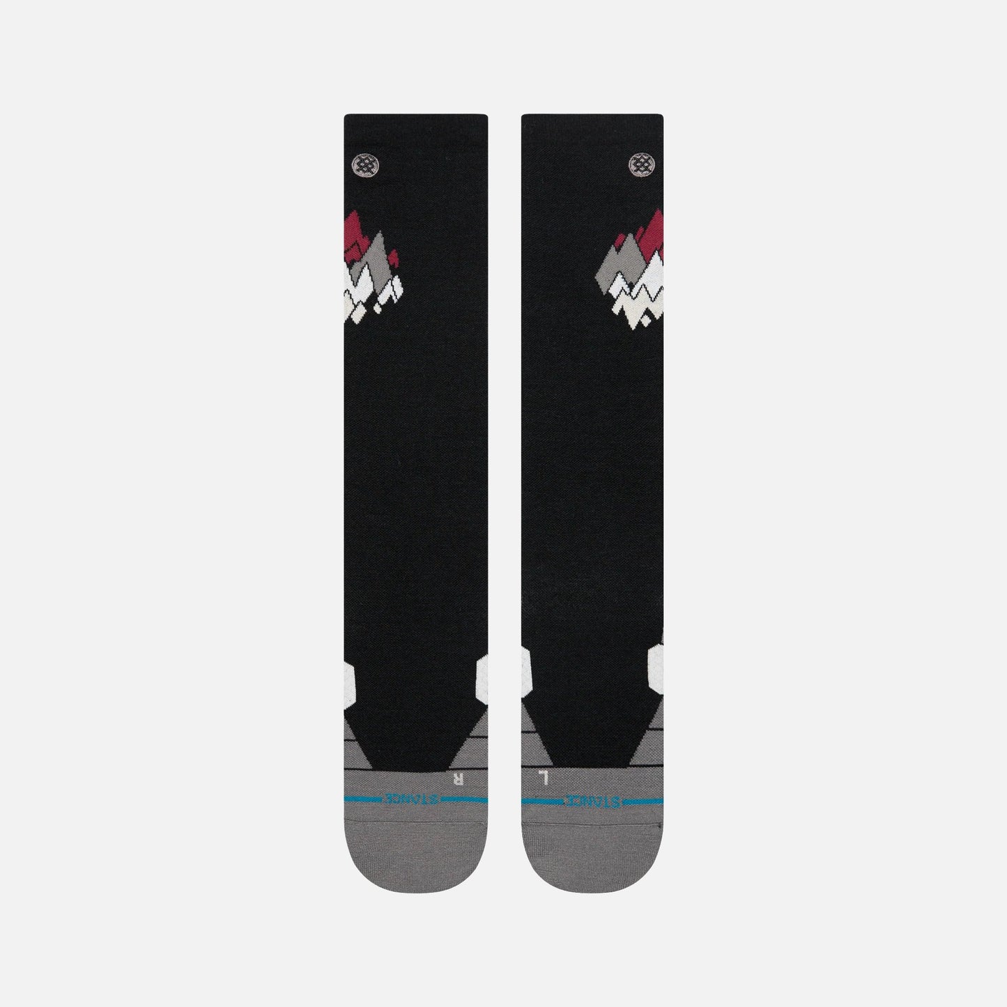 Stance Peaks Ul Wool Snow - Black R/R