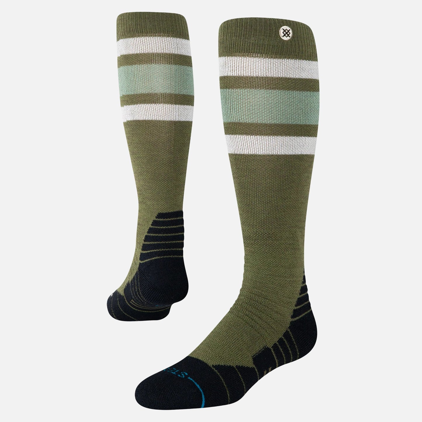 Stance Boyd Mid Wool Snow - Olive R/R