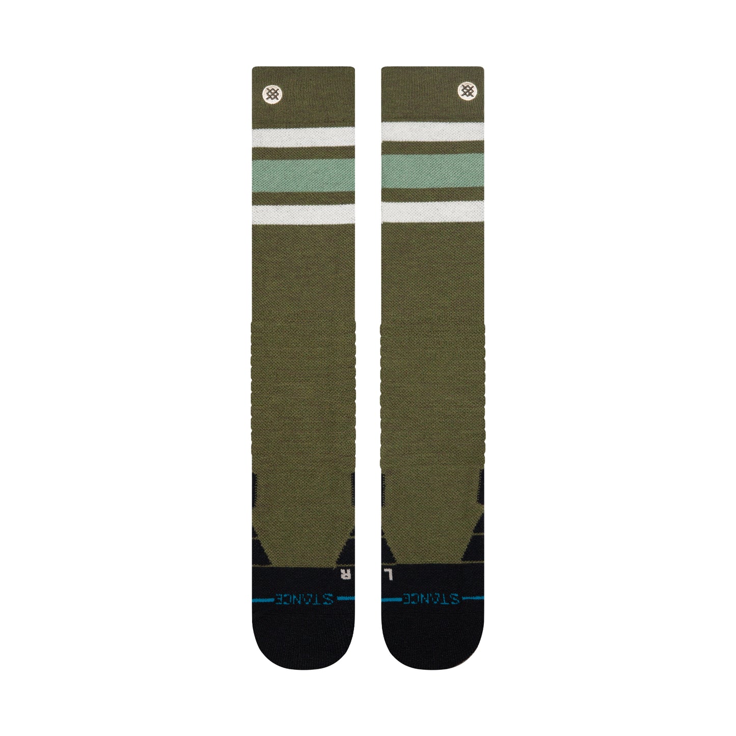 Stance Boyd Mid Wool Snow - Olive R/R