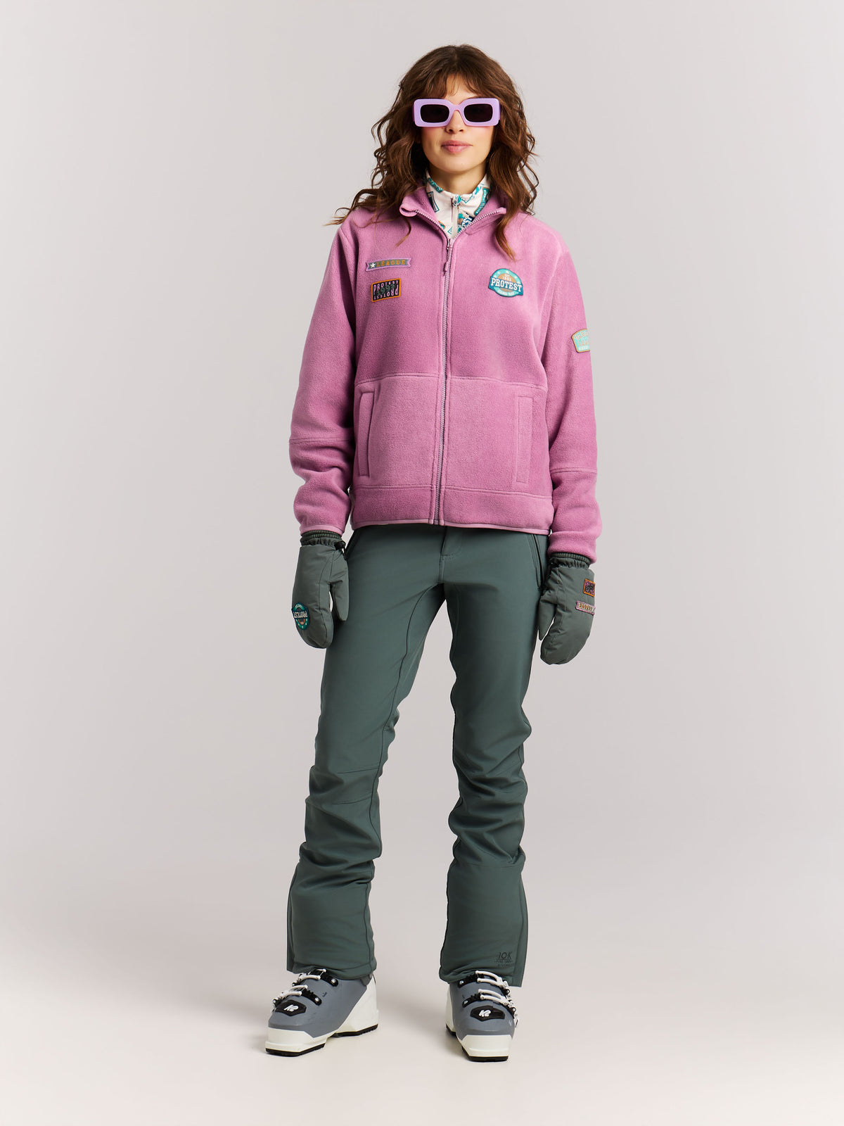 Protest Women's Liston Full Zip Fleece - Valerian Lilac