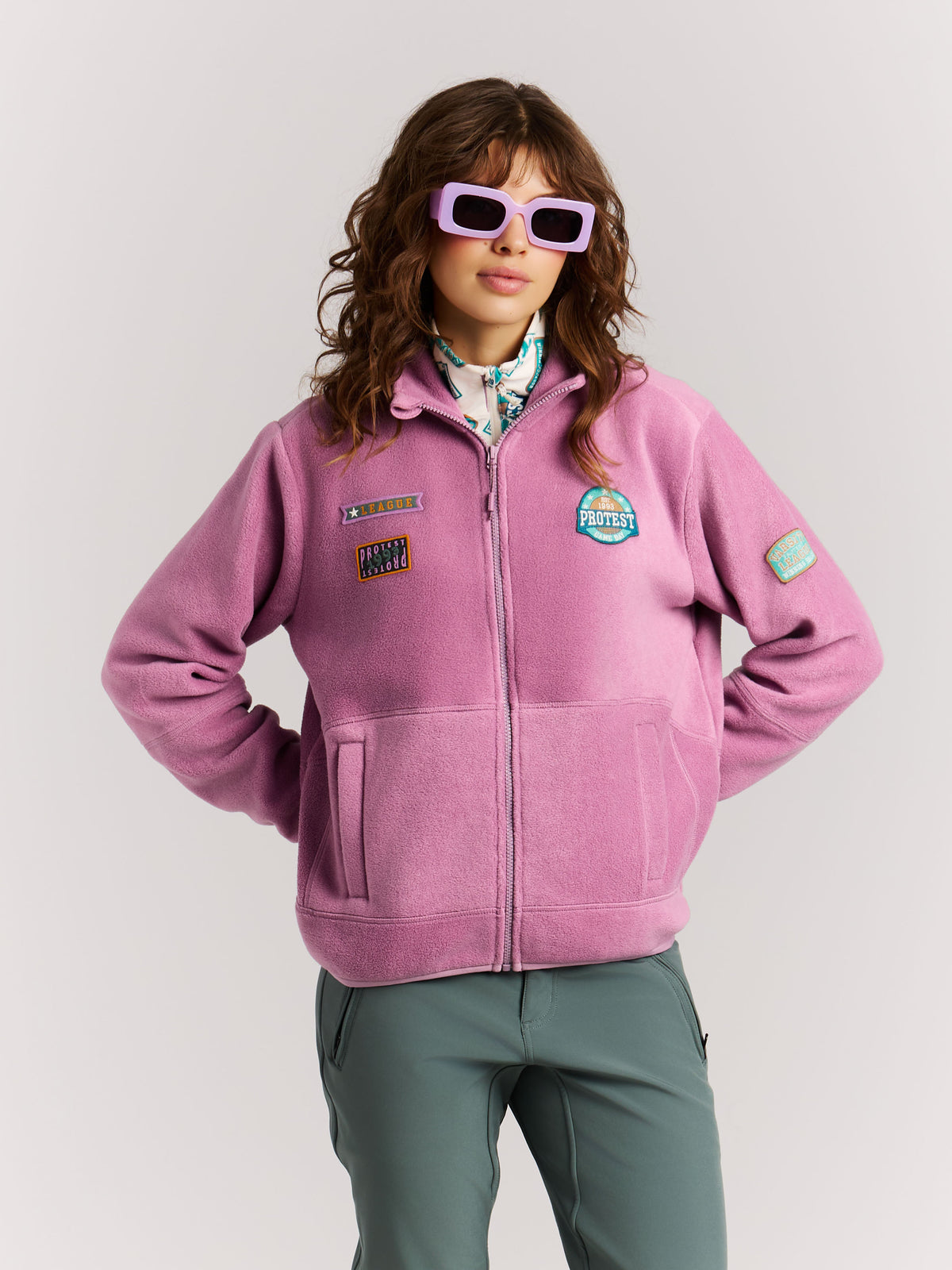 Protest Women's Liston Full Zip Fleece - Valerian Lilac