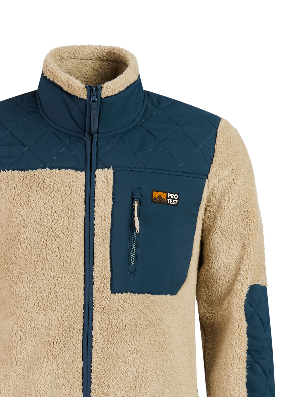 Protest Men's Longton Full Zip Fleece - Bamboo Beige