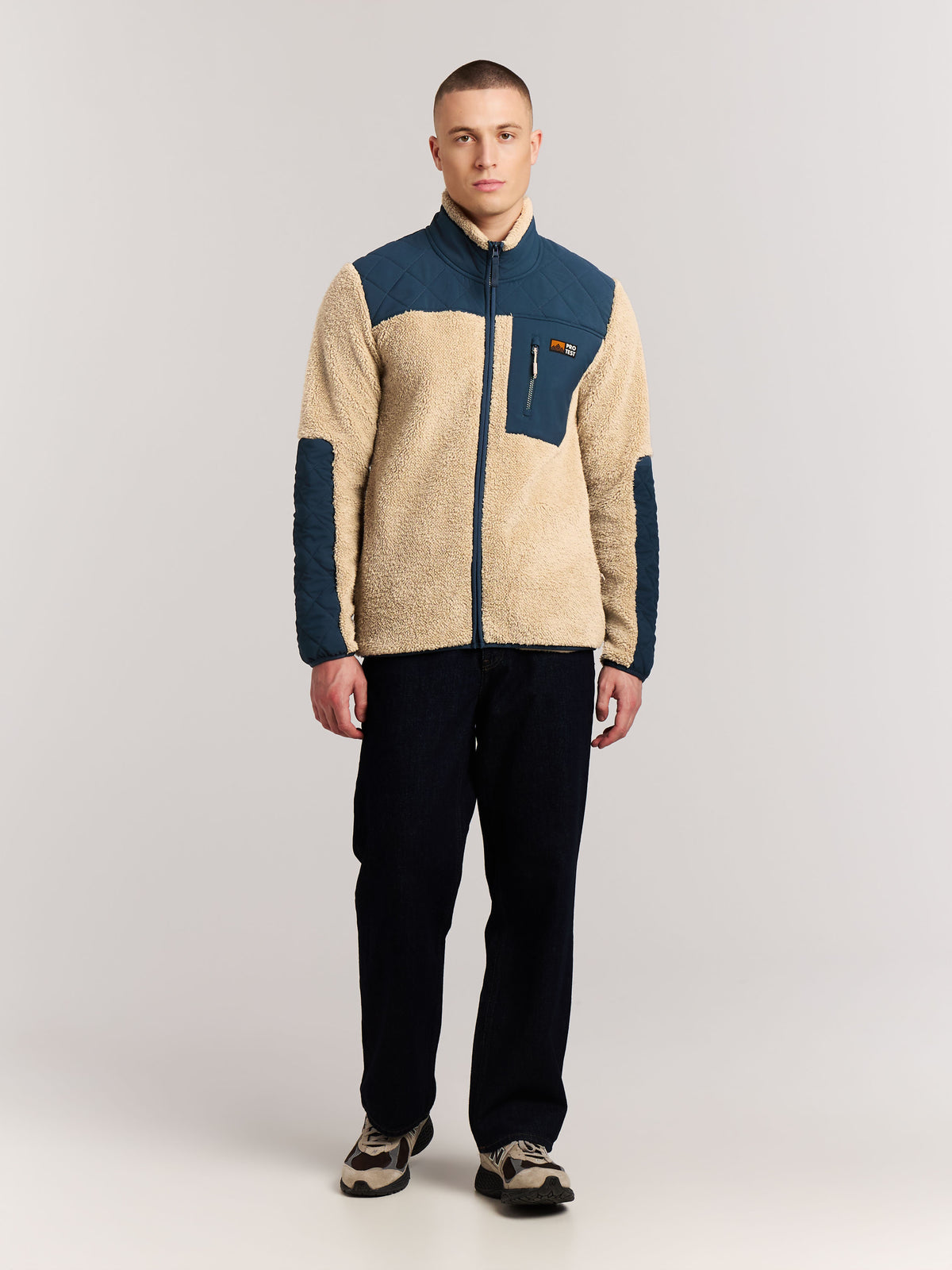 Protest Men's Longton Full Zip Fleece - Bamboo Beige