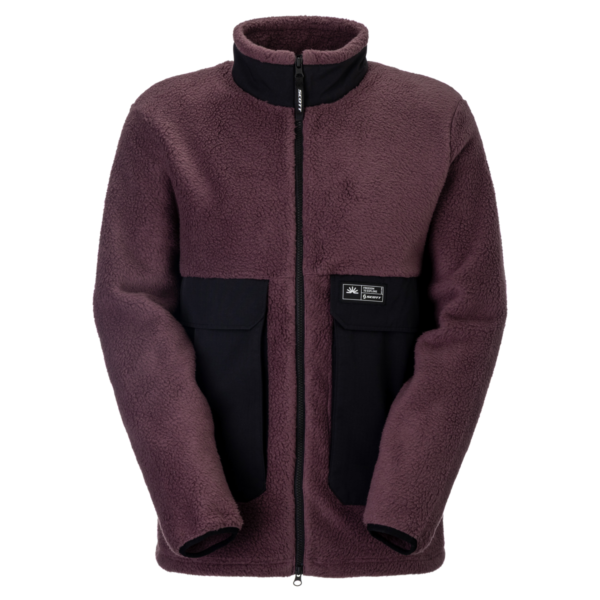 Scott Men's Escape Heritage Pile Jacket - cocoa red/black