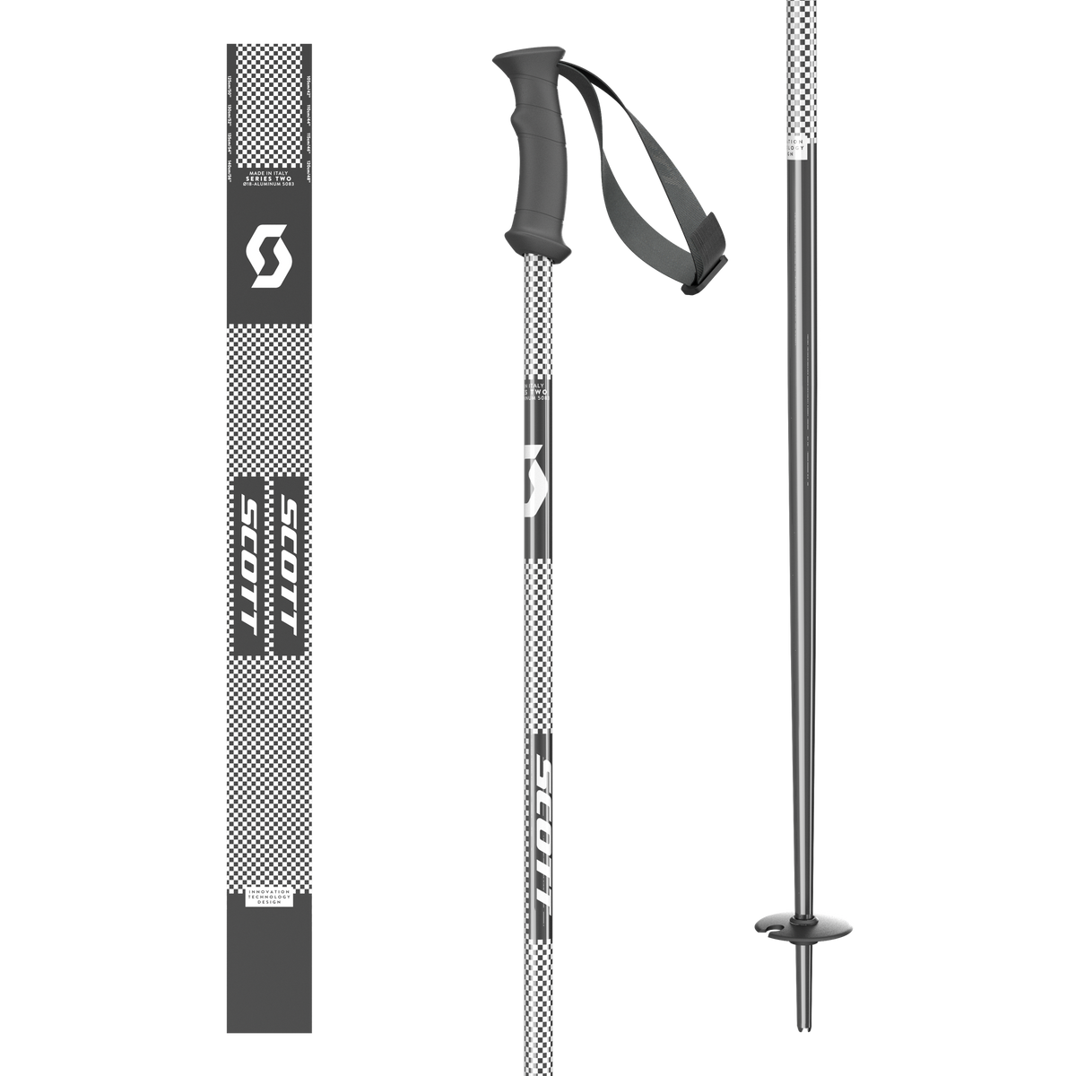 Scott 540 Pro Ski Poles - Black/White