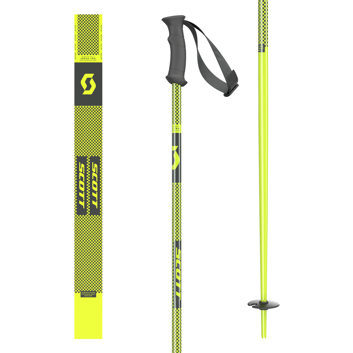 Scott 540 Pro Ski Poles - Neon Yellow