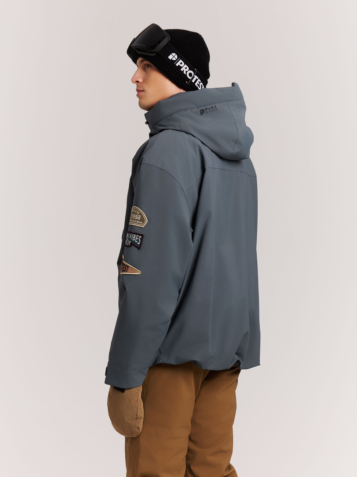Protest Men's Roswell Snow Jacket - Basalt Grey