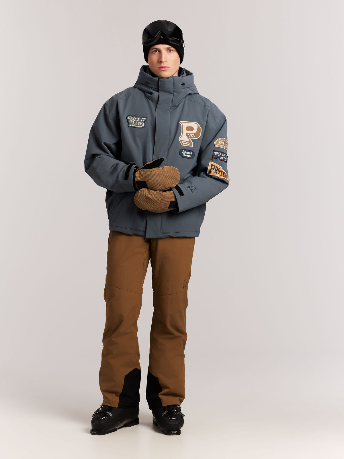 Protest Men's Roswell Snow Jacket - Basalt Grey