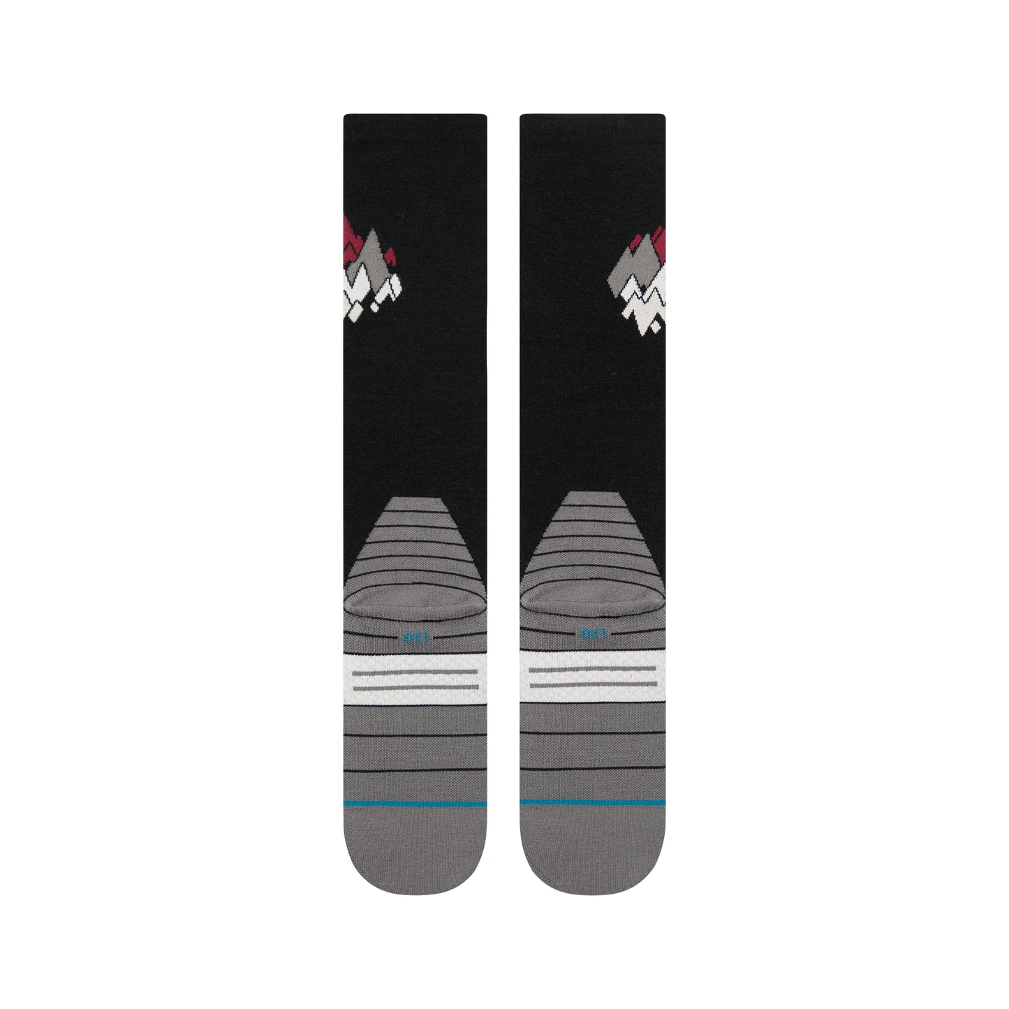 Stance Peaks Ul Wool Snow - Black R/R