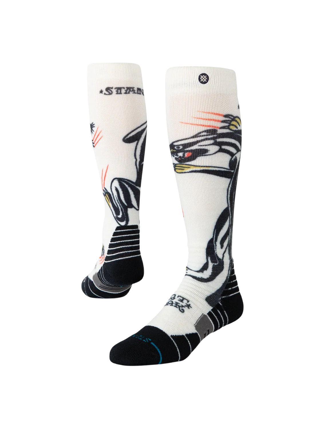 Stance Battle Mid Poly Snow Sock (Bert Krak) - Cream