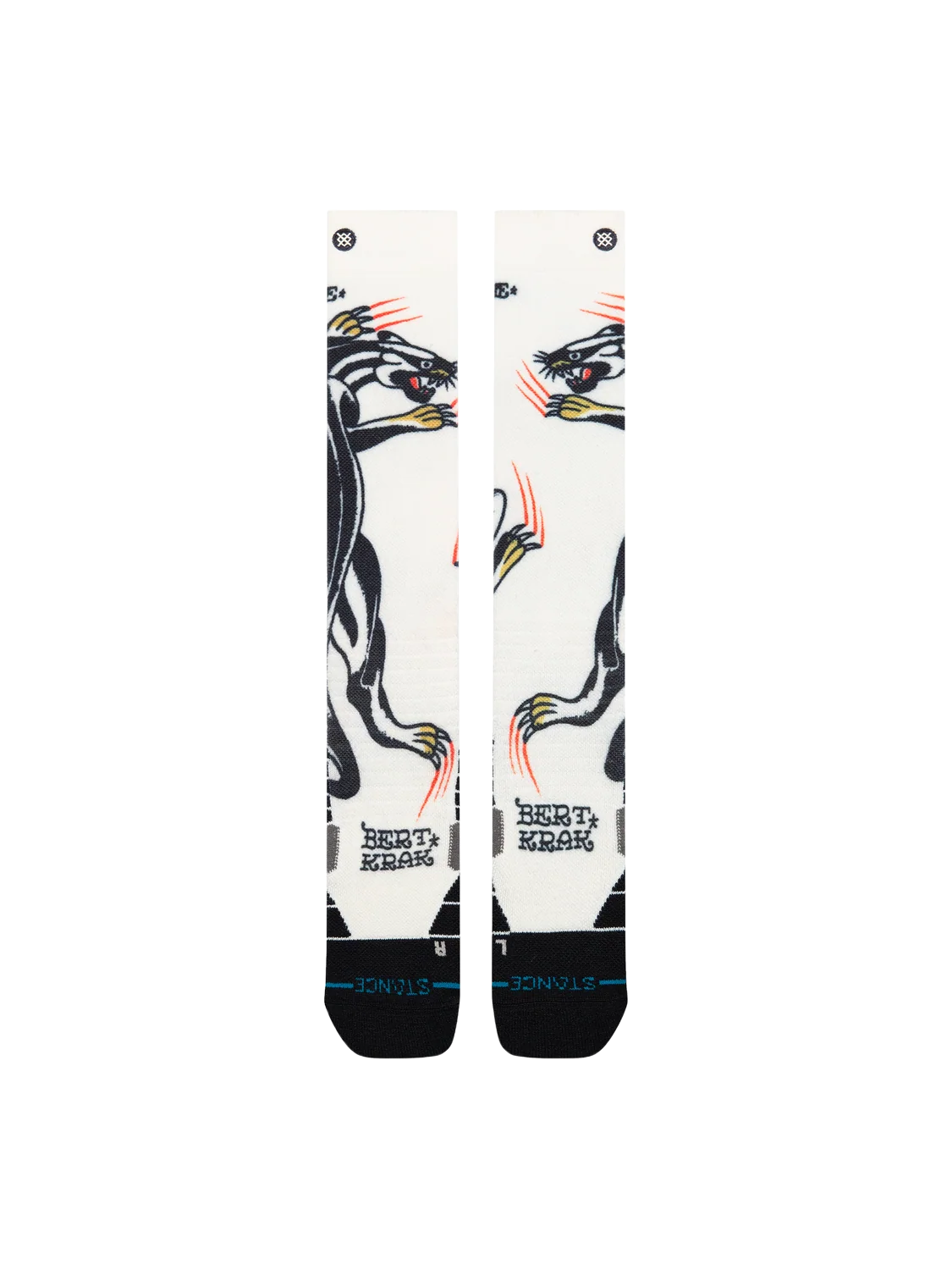 Stance Battle Mid Poly Snow Sock (Bert Krak) - Cream