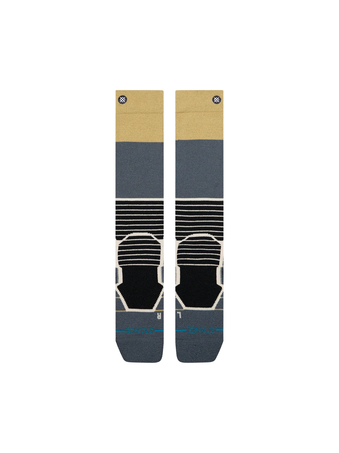 Stance Blocked Mid Wool Snow Sock - Gold