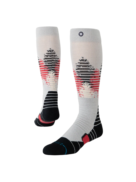 Stance Tree Line Mid Wool Snow Sock - String Grey