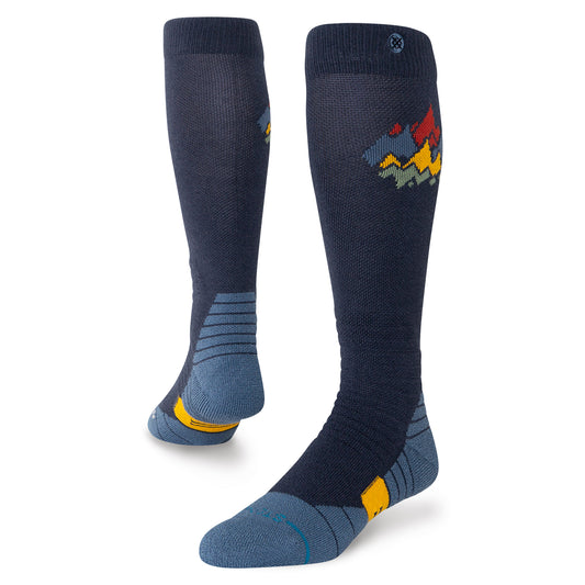 Stance Peaks Mid Wool Snow - Navy R/R