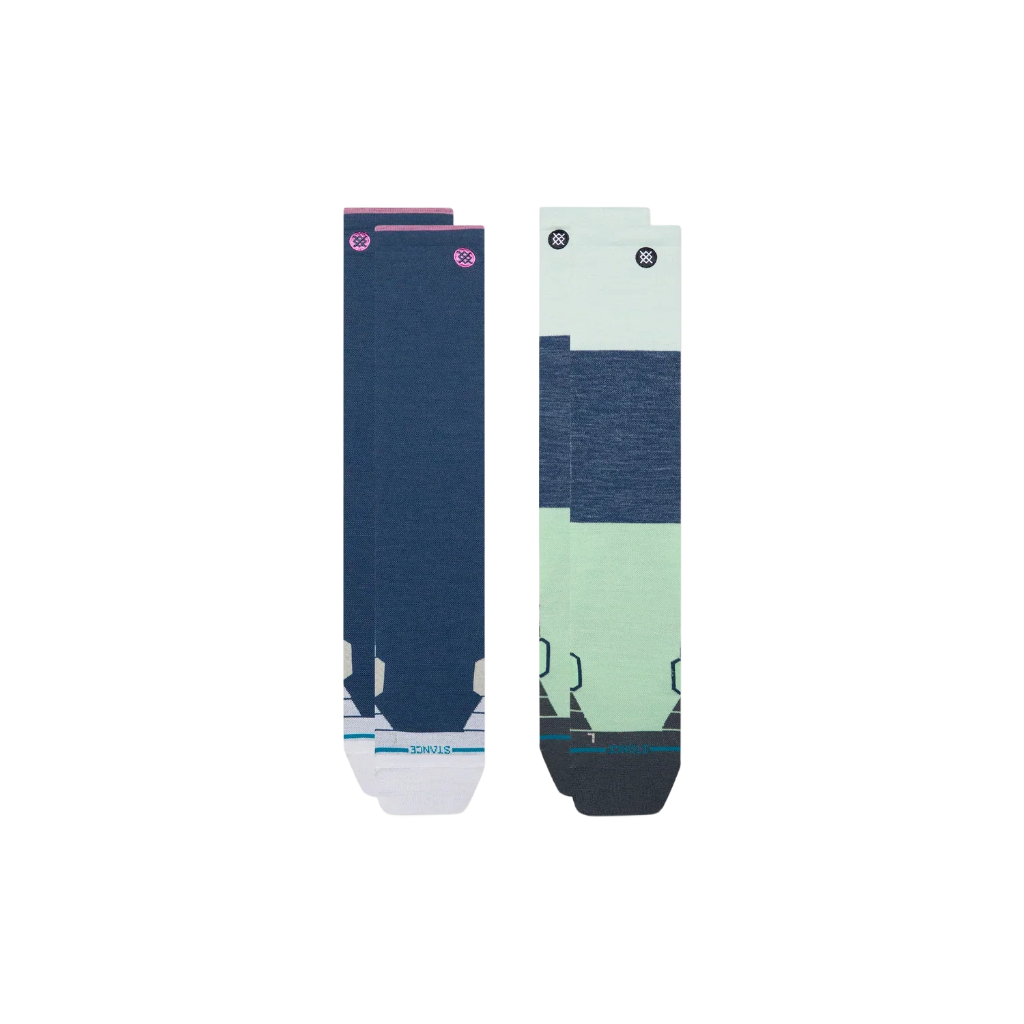 Stance Women's Two Tone UL Wool Snow Sock 2 Pack - Navy