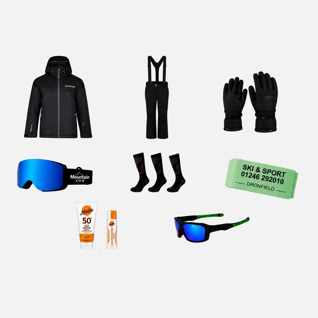 Essentials Pack + Ski Suit Hire (Collection Only)